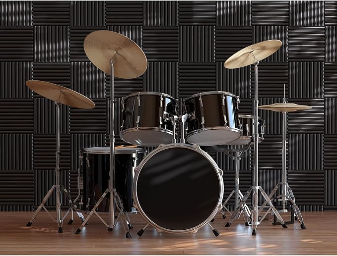 JBER 48 Pack Charcoal Acoustic Panels Studio Foam Wedges Fireproof Soundproof - Image 7