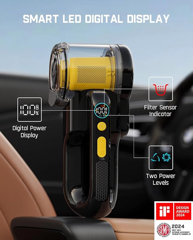 Fanttik Fold V10 APEX Pivot Cordless Car Vacuum, 17000Pa Handheld Vacuum - Image 4