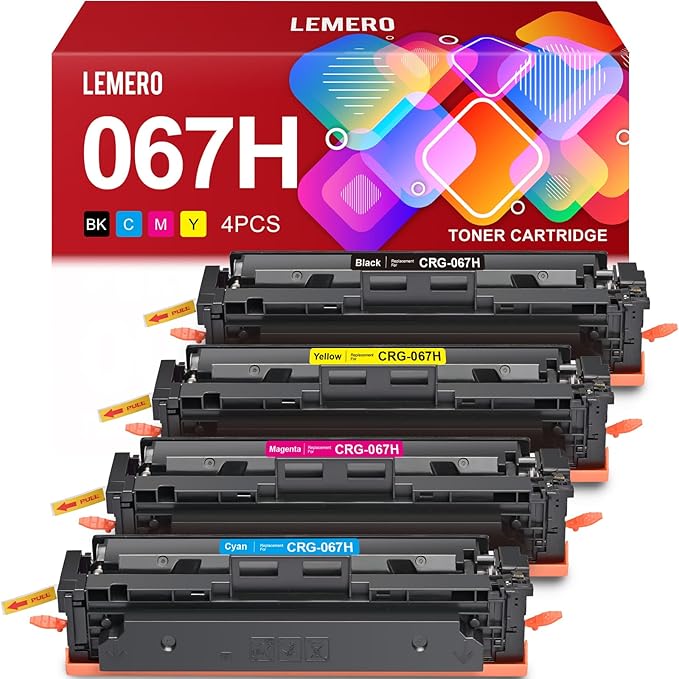 LEMERO 067H Toner Compatible for Canon 067H Toner Cartridges Set Work for Canon by LEMERO