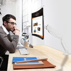 Gas Spring Monitor Arm 32 Inch, Adjustable Single Monitor Desk Mount - Image 3