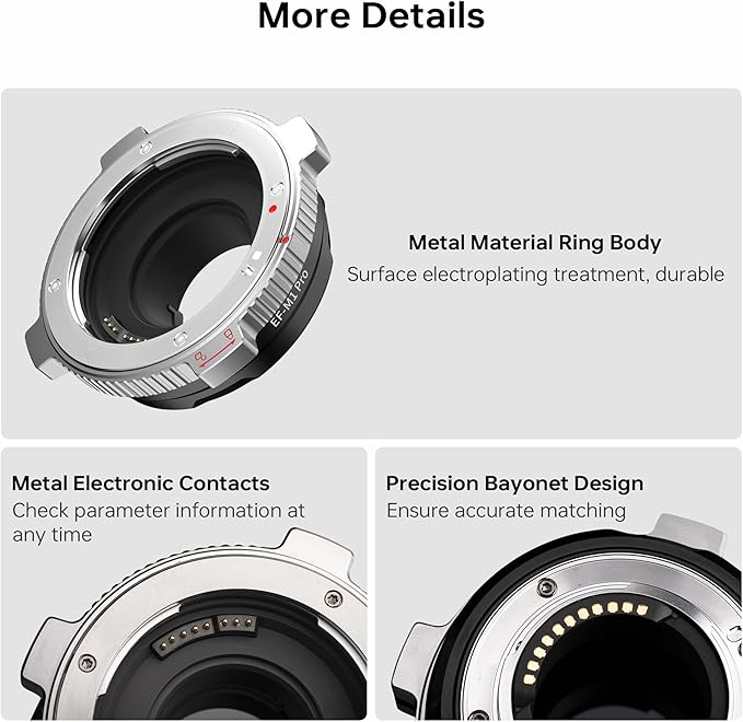 VILTROX EF-M1 Pro Lens Adapter, Auto Focus Ring Mount Adapter Lens Converter - Image 8