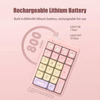 NumberPad, 21Keys HotSwappable Numpad, Rechargeable Number keypad, RGB Gasket - Image 5