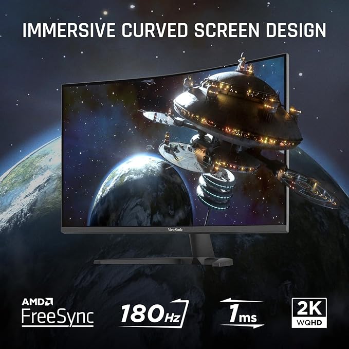 ViewSonic VX3228C-2K 32 Inch 1440p Curved Gaming Monitor - Image 3