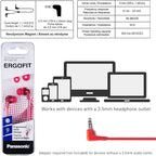 Panasonic ErgoFit Wired Earbuds, 3.5mm Jack in-Ear Headphones - Image 6