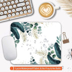 Square Mouse Pad Green Leaves, Personalized Premium-Textured Custom Mouse Mat - Image 3