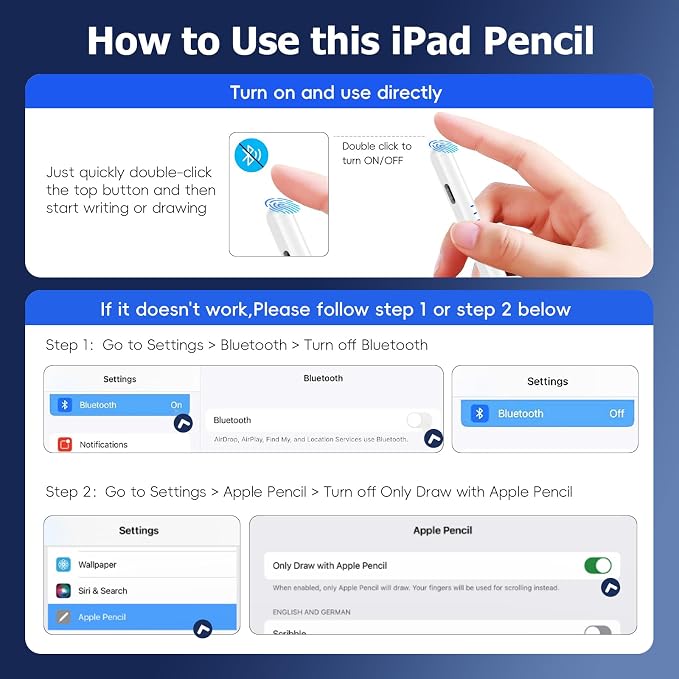 Stylus Pen for iPad Pencil 10th Generation, 20 Mins Fast Charge - Image 6