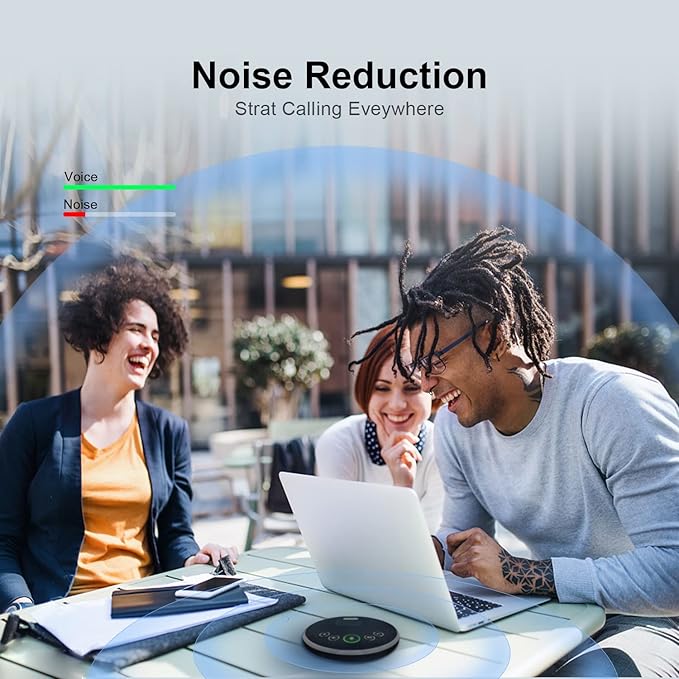 Tenveo Conference Speaker Microphone, 360° Sound Pickup and AI Noise Reduction - Image 3