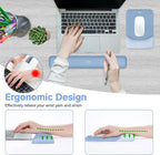 MOSISO Wrist Rest Support for Mouse Pad&Keyboard Set, Rectangular Ergonomic - Image 2