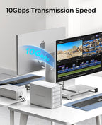 ORICO Daisy-Chain 5-Bay Hard Drive Enclosure External USB 3.2 Gen 2 Aluminum - Image 2