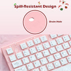 Computer Keyboard Wired, Plug Play USB Keyboard, Low Profile Chiclet Keys - Image 3
