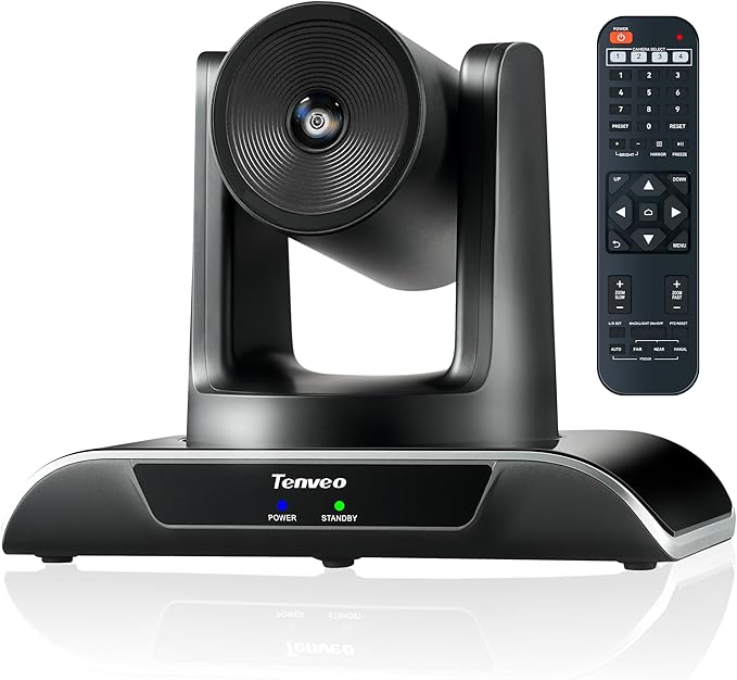 Tenveo PTZ Conference Camera 3X Optical Zoom FHD 1080P 60FPS, 114° Wide View by Tenveo