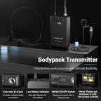 Phenyx Pro Dual UHF Wireless Microphone System，Auto-Scan Cordless Mic Set w/ - Image 4