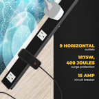 9 Outlets 3 Feet Power Cord 3 Feet Body Opentron OT3093 Heavy Duty Metal Surge - Image 3