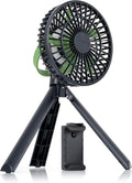 Treva 5 Inch Tripod Fan with Built-In Light and Attachable Phone Mount by Treva
