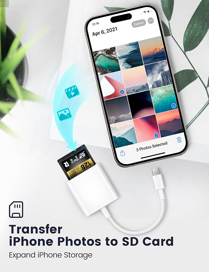 Trail Camera USB C SD Card Reader, ChiaoPio 2 in 1 USB-C to Memory Card Adapter - Image 6