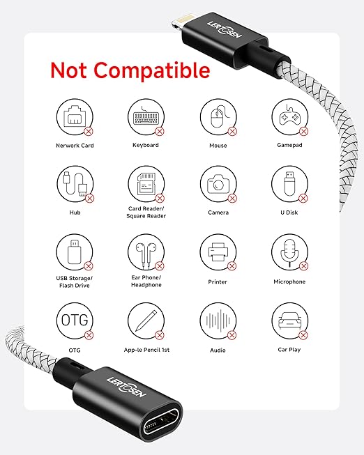 2 Pack 27W USB C to Lightning Cable Adapter, PD Fast Charging & Data Transfer - Image 4
