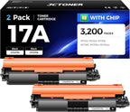 17A Black Toner Cartridge 2-Pack by JCTONER