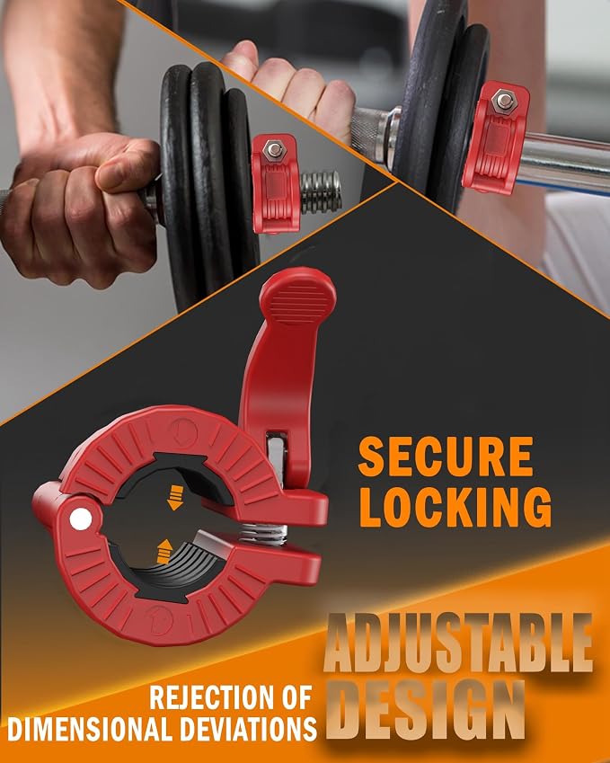 MAXRICH Barbell Clamp 1 inch Multiple Sizes & Adjustable Weight Clips - Image 3
