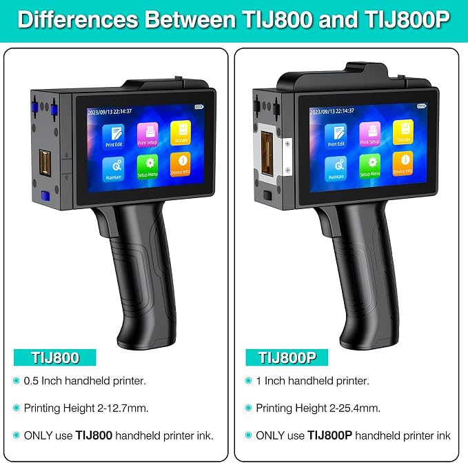 TIJ800P Handheld Inkjet Printer 1 inch Portable Handheld Printer Gun 5 Inch - Image 5