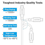 AGVEE 2 Pack 6.6ft Mini USB Cable, Braided Durable USB-A to Mini-B Charger - Image 6