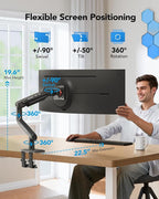 HUANUO Heavy Duty Monitor Arm for Ultrawide Screens up to 49", Holds 40 lbs - Image 4