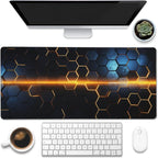 Large Gaming Mouse Pad, Honeycomb Technology Desk Pad, Extended Computer by Eflxamz