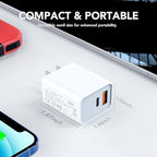 LCGENS USB C Wall Charger Block 20W, Dual Port PD Power Delivery Fast Type C - Image 5