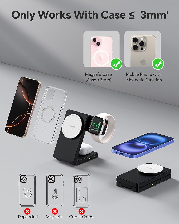 3 in 1 Charging Station for iPhone 16/15/14/13/12 Series, Wireless Charger for - Image 7