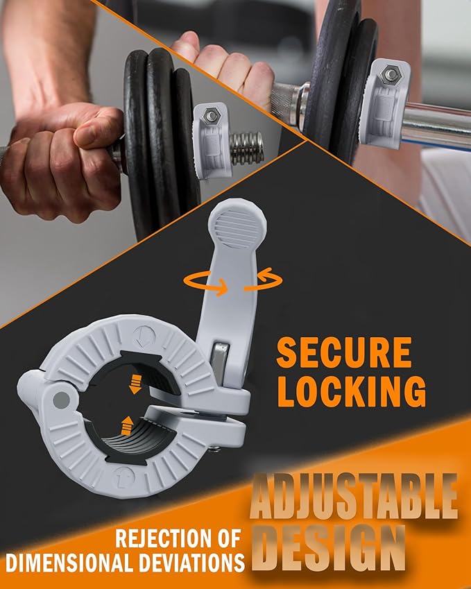 MAXRICH Barbell Clamp 1 inch Multiple Sizes & Adjustable Weight Clips - Image 3