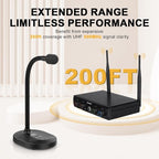 4-Channel Wireless Conference Microphone System, UHF Compact Cordless Mic Set - Image 3