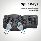 Perixx Periboard-612B Wireless Ergonomic Split Keyboard - Image 3