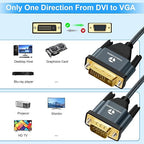 DVI to VGA Cable 10FT, Uni-Directional DVI-D to VGA Adapter Male to Male - Image 2