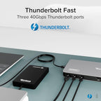 Plugable Thunderbolt 4 Dock for Quad Monitors 100W, Thunderbolt Docking Station - Image 8