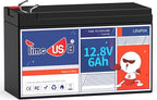 12V 6Ah LiFePO4 Lithium Battery, Deep 2000+ Rechargeable Cycle, Low by Timeusb