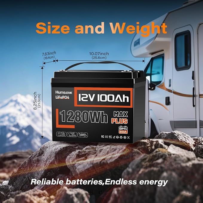 12V 100Ah LiFePO4 Battery MAX PLUS 2 Pack - Image 7