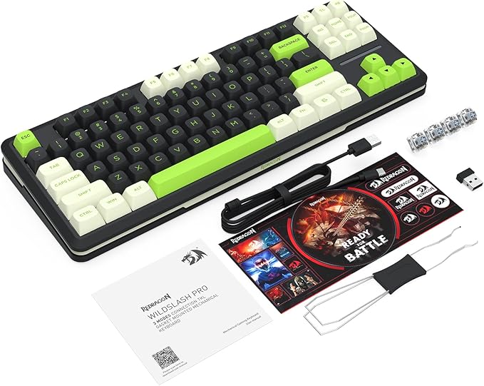 Redragon K734B Wireless Mechanical Keyboard, 3-Modes Bluetooth Gasket Hot - Image 9