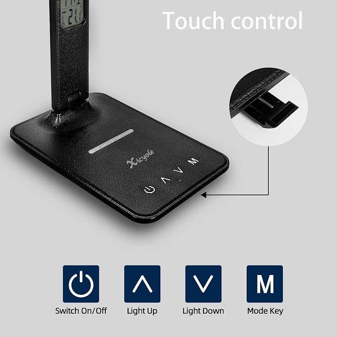 Desk lamp, LED Lamp with Wireless Charger, USB Charger Port, Touch Control - Image 7