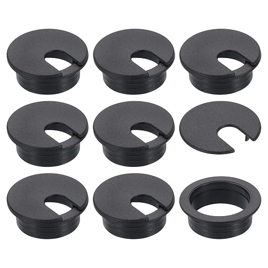 uxcell 8 Pcs 35mm Desk Grommet, Plastic Cable Hole Cover, Wire Cord Cable by uxcell