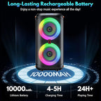 Karaoke Machine with 2 Wireless Microphones, Portable Bluetooth 5.3 Karaoke - Image 3