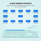 Wireless Keyboard and Mouse Combo, Full-Size Silent Ergonomic Keyboard and - Image 6