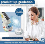 Neck Fan, Bladeless Neck Fan, USB Rechargeable Personal Fan, 4000 mAh Battery - Image 2