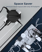 Power Strip Tower Surge Protector, JACKYLED 16 Outlets 6 USB Charging Station - Image 8