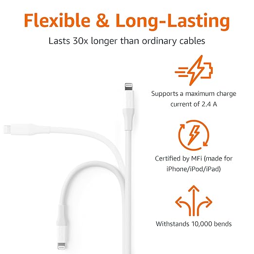 Amazon Basics MFi Certified USB-C to Lightning Fast Charging Cable - Image 3