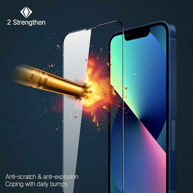 PPERFECTSIGHT Compatible for iPhone 13 Mini Screen Protector 5.4 Inch 2 Pack HD - Image 3