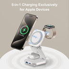 5-in-1 Wireless Charger for MagSafe, AC ISLAND Portable Travel Charging Station - Image 2