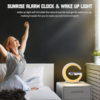 Smart Table Lamp with 4-in-1 Wireless Charger, Night Light, Alarm Clock - Image 4
