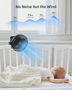 Koonie 10000mAh Clip on Fan Rechargeable, 8-Inch Battery Operated Desk Fan - Image 4