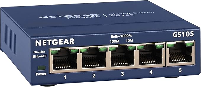 NETGEAR 5-Port Gigabit Ethernet Unmanaged Switch by NETGEAR