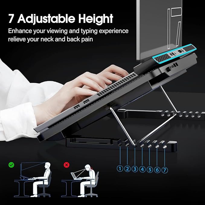 AIMIUZI Laptop Cooling Pad, Gaming Laptop Cooler - Image 4