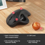 Nulea M501 Wireless Trackball Mouse, Rechargeable Ergonomic, Easy Thumb Control - Image 7
